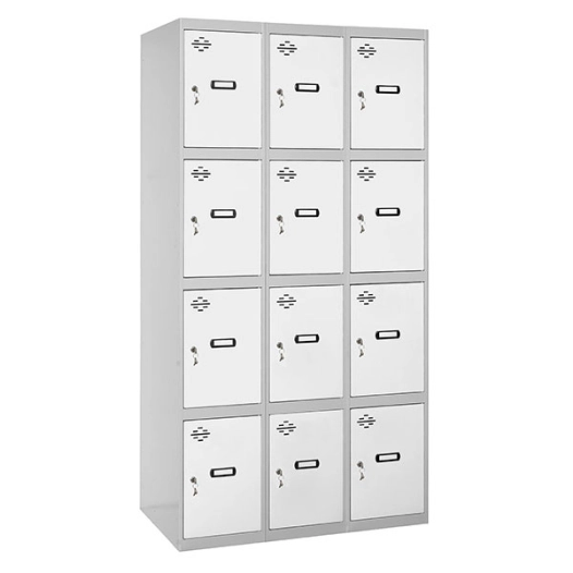 Casier-Armoire SIMONLOCKER DESM. 4 PORTES 3/12 300 (900) GR/BL GRIS/BLANC 1800x900x500 - SIMONRACK