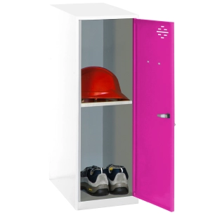 Casier-Armoire SIMONLOCKER DISM. MINI + BAN. 915x400x500 mm BL/RO BLANC/ROSE 915x400x500 - SIMONRACK