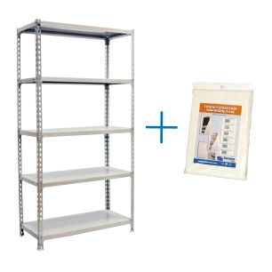 Etagère légère sans vis SIMONCLICK 5/300 BLANC/BLANC + HOUSSE BLANC 1800x900x300 - SIMONRACK