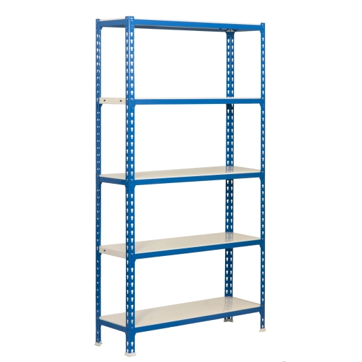 Etagère légère sans vis SIMONCLICK MINI 5/300 BLEU/BLANC BLEU/BLANC 1800x800x300 - SIMONRACK
