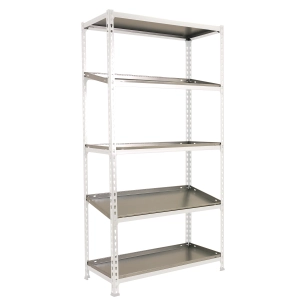 Etagère légère sans vis SIMONCLICK 5/400 BLANC/GALVA BLANC/GALVA 1800x900x400 - SIMONRACK
