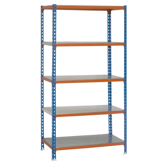 Etagère légère sans vis SIMONCLICK PLUS 5/400 BLEU/ORANG/GALVA BLEU/ORANGE/GALVA 2000x1000x400 - SIMONRACK