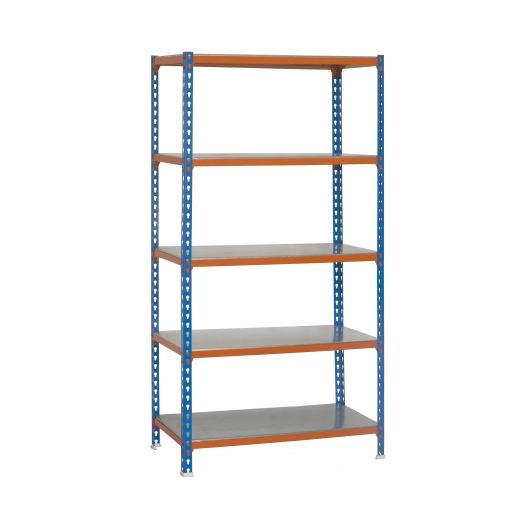 Etagère légère sans vis SIMONCLICK SUPERPLUS 5/500 BLEU/ORANG/GALVA BLEU/ORANGE/GALVA 2000x1100x500 - SIMONRACK