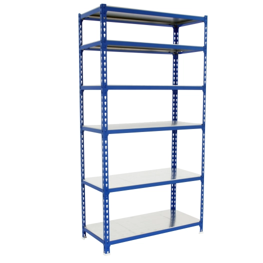 Etagère légère sans vis SIMONCLICK MEGAPLUS 6/300 2500 BLEU/GALVA BLEU/GALVA 2500x1200x300 - SIMONRACK