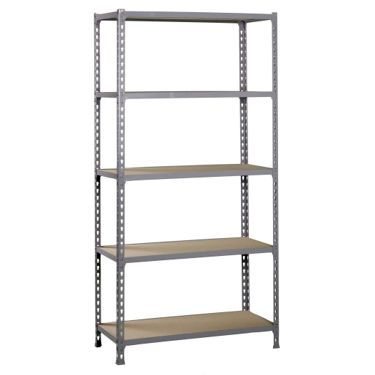 Etagère légère sans vis MADERCLICK SUPERPLUS 5/400 GRIS/BOIS GRIS/BOIS 2000x1100x400 - SIMONRACK