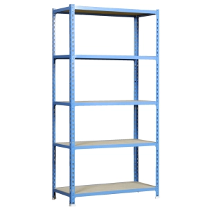 Etagère légère sans vis MADERCLICK SUPERPLUS 5/500 BLEU/BOIS BLEU/BOIS 2000x1100x500 - SIMONRACK