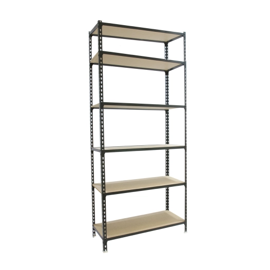 Etagère légère sans vis MADERCLICK 6/400 ANTRACITE/BOIS ANTRACITE/BOIS 2500x900x400 - SIMONRACK