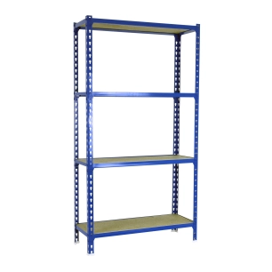 Etagère légère sans vis MADERCLICK MEGAPLUS 4/500 1500 BLEU/BOIS BLEU/BOIS 1500x1200x500 - SIMONRACK