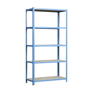 Etagère légère sans vis MADERCLICK MEGAPLUS 5/400 BLEU/BOIS BLEU/BOIS 2000x1200x400 - SIMONRACK
