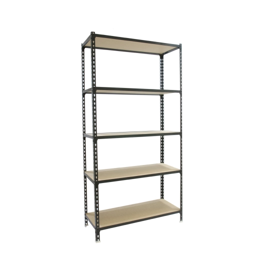Etagère légère sans vis MADERCLICK MEGAPLUS 5/400 ANTRACITE/BOIS ANTRACITE/BOIS 2000x1200x400 - SIMONRACK