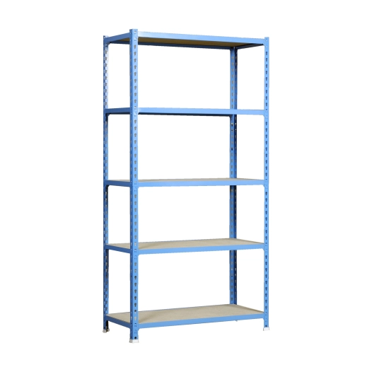 Etagère légère sans vis MADERCLICK MEGAPLUS 5/500 BLEU/BOIS BLEU/BOIS 2000x1200x500 - SIMONRACK