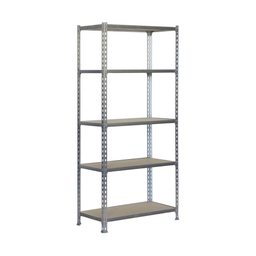 Etagère légère sans vis MADERCLICK MEGAPLUS 5/500 GALVA/BOIS GALVA/BOIS 2000x1200x500 - SIMONRACK