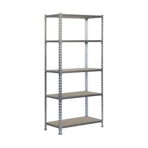 Etagère légère sans vis MADERCLICK MEGAPLUS 5/500 GALVA/BOIS GALVA/BOIS 2000x1200x500 - SIMONRACK