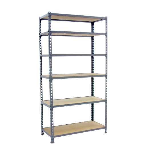 Etagère légère sans vis MADERCLICK MEGAPLUS 6/400 2500 GRIS/BOIS GRIS/BOIS 2500x1200x400 - SIMONRACK
