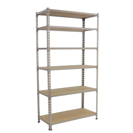 Etagère légère sans vis MADERCLICK MEGAPLUS 6/400 2500 GALVA/BOIS GALVA/BOIS 2500x1200x400 - SIMONRACK