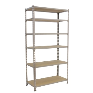 Etagère légère sans vis MADERCLICK MEGAPLUS 6/400 2500 GALVA/BOIS GALVA/BOIS 2500x1200x400 - SIMONRACK