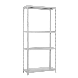 Etagère légère sans vis ECOCLICK MINI 4/400 BLANC BLANC 1600x800x400 - SIMONRACK