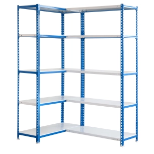 Etagère légère sans vis SIMONCORNER 1800x900x300 BLEU/BLANC BLEU/BLANC 1800x900x300 - SIMONRACK