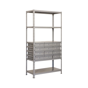 Etagère légère sans vis SIMONBOX 8/400-12 GRIS GRIS 1800x900x400 - SIMONRACK