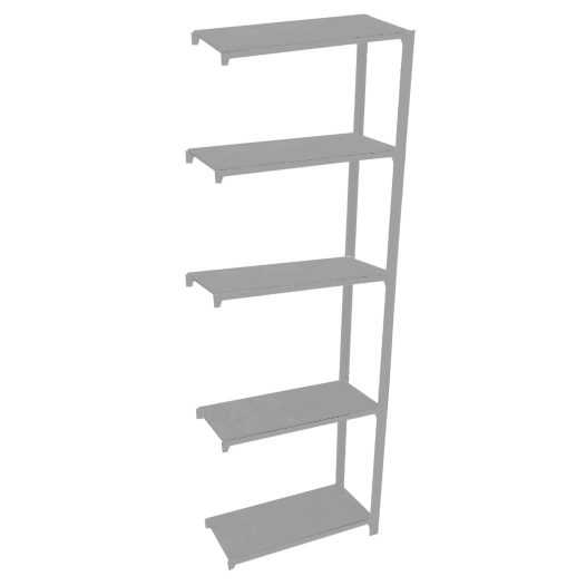 Etagère légère sans vis OFFICLICK 5/400 METAL A.M. GRIS/GRIS GRIS 2100x900x400 - SIMONRACK