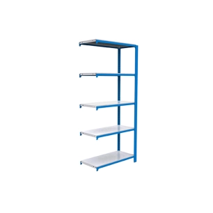 Etagère légère sans vis OFFICLICK 5/400 METAL A.M. BLEU/BLANC BLEU/BLANC 2100x900x400 - SIMONRACK