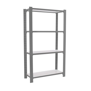 Etagère légère sans vis OFFICLICK 4/300 WOOD I.M. GRIS/BLANC GRIS/BLANC 1500x900x300 - SIMONRACK