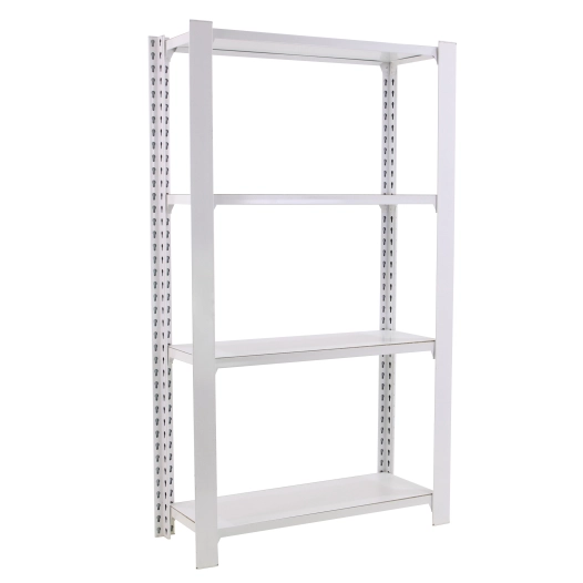 Etagère légère sans vis OFFICLICK 4/400 WOOD I.M. BLANC/BLANC BLANC 1500x900x400 - SIMONRACK