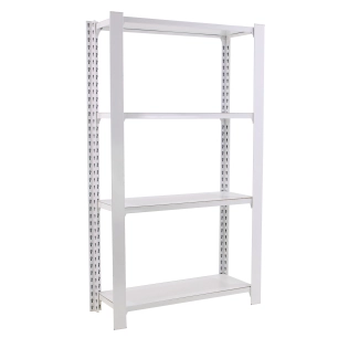 Etagère légère sans vis OFFICLICK 4/400 WOOD I.M. BLANC/BLANC BLANC 1500x900x400 - SIMONRACK