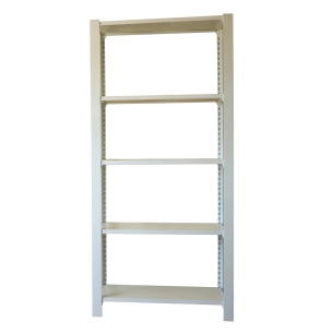 Etagère légère sans vis OFFICLICK 5/300 WOOD I.M. BLANC/BLANC BLANC 2100x900x300 - SIMONRACK