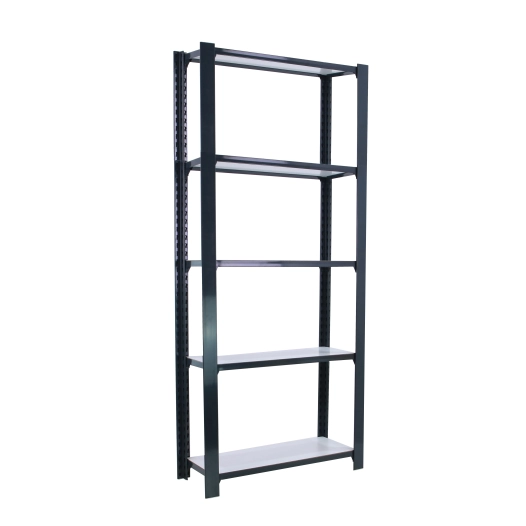 Etagère légère sans vis OFFICLICK 5/400 WOOD I.M. ANTRACITE/BLANC ANTRACITE/BLANC 2100x900x400 - SIMONRACK