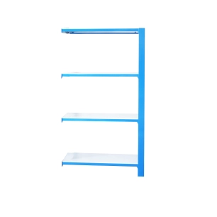 Etagère légère sans vis OFFICLICK 4/400 WOOD A.M. BLEU/BLANC BLEU/BLANC 1500x900x400 - SIMONRACK