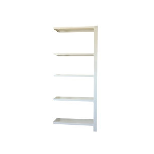 Etagère légère sans vis OFFICLICK 5/400 WOOD A.M. BLANC/BLANC BLANC 2100x900x400 - SIMONRACK