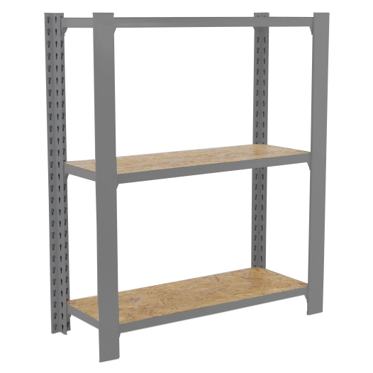 Etagère légère sans vis OFFICLICK 3/300 WOOD 800 GRIS/OSB GRIS/OSB 1000x800x300 - SIMONRACK