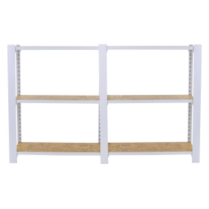 Etagère légère sans vis OFFICLICK 3/300 WOOD 1600 BLANC/OSB BLANC/OSB 1000x1600x300 - SIMONRACK