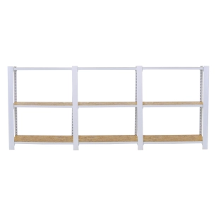 Etagère légère sans vis OFFICLICK 3/300 WOOD 2400 BLANC/OSB BLANC/OSB 1000x2400x300 - SIMONRACK