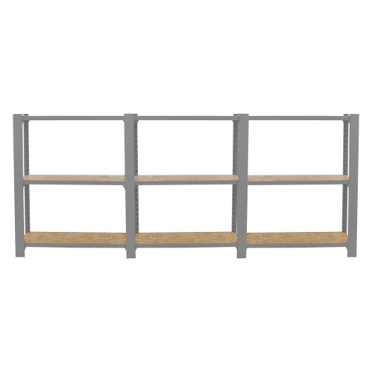 Etagère légère sans vis OFFICLICK 3/300 WOOD 2400 GRIS/OSB GRIS/OSB 1000x2400x300 - SIMONRACK
