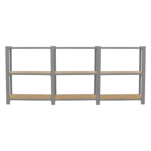 Etagère légère sans vis OFFICLICK 3/300 WOOD 2400 GRIS/OSB GRIS/OSB 1000x2400x300 - SIMONRACK