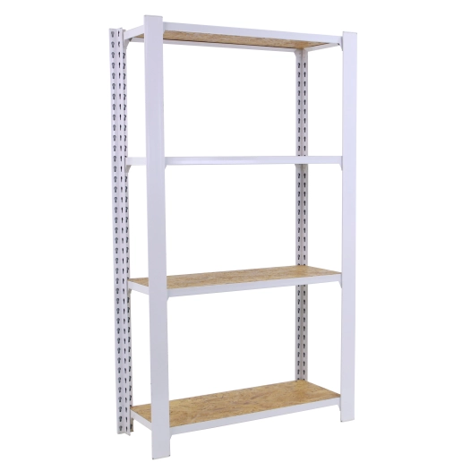 Etagère légère sans vis OFFICLICK 4/300 WOOD 800 BLANC/OSB BLANC/OSB 1500x800x300 - SIMONRACK