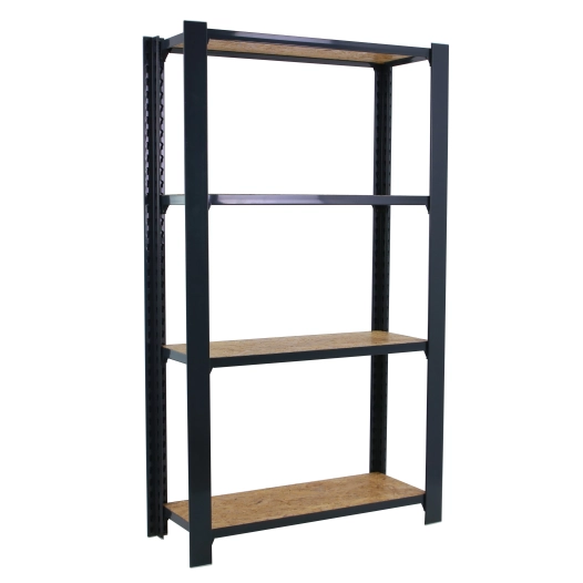 Etagère légère sans vis OFFICLICK 4/300 WOOD 800 ANTRACITE/OSB ANTRACITE/OSB 1500x800x300 - SIMONRACK