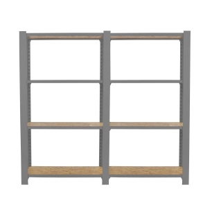 Etagère légère sans vis OFFICLICK 4/300 WOOD 1600 GRIS/OSB GRIS/OSB 1500x1600x300 - SIMONRACK