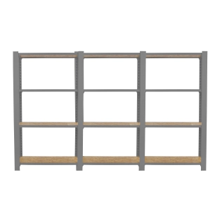 Etagère légère sans vis OFFICLICK 4/300 WOOD 2400 GRIS/OSB GRIS/OSB 1500x2400x300 - SIMONRACK