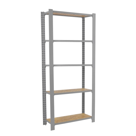 Etagère légère sans vis OFFICLICK 5/300 WOOD 800 GRIS/OSB GRIS/OSB 2100x800x300 - SIMONRACK