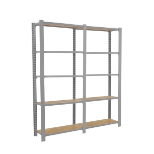 Etagère légère sans vis OFFICLICK 5/300 WOOD 1600 GRIS/OSB GRIS/OSB 2100x1600x300 - SIMONRACK