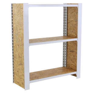 Etagère légère sans vis OFFICLICK 3/300 WOOD 800 BLANC/OSB + PLAQUES 1000 BLANC/OSB 1000x800x300 - SIMONRACK
