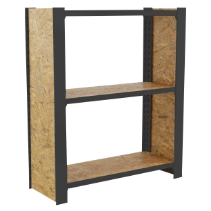 Etagère légère sans vis OFFICLICK 3/300 WOOD 800 ANTRACI/OSB + PLAQUES 1000 ANTRACITE/OSB 1000x800x300 - SIMONRACK