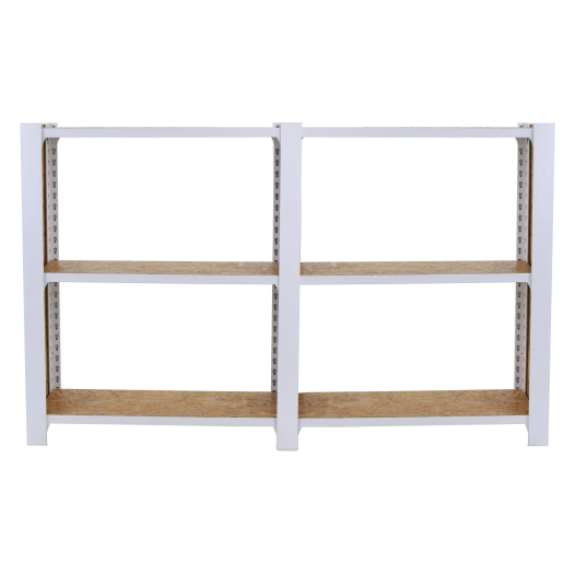 Etagère légère sans vis OFFICLICK 3/300 WOOD 1600 BLANC/OSB + PLAQUES 1000 BLANC/OSB 1000x1600x300 - SIMONRACK