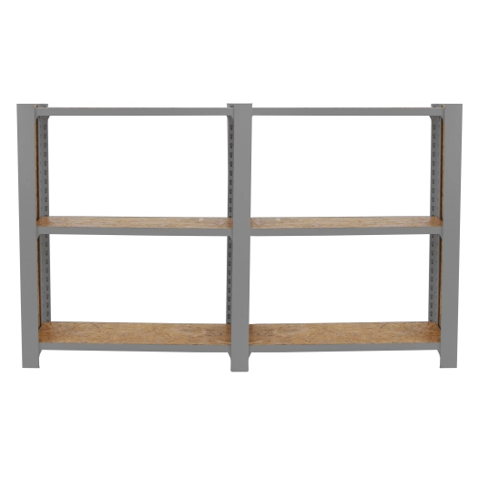 Etagère légère sans vis OFFICLICK 3/300 WOOD 1600 GRIS/OSB + PLAQUES 1000 GRIS/OSB 1000x1600x300 - SIMONRACK