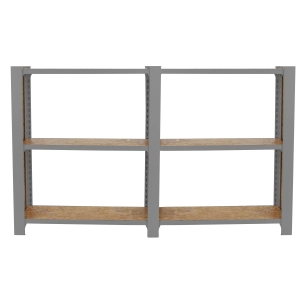 Etagère légère sans vis OFFICLICK 3/300 WOOD 1600 GRIS/OSB + PLAQUES 1000 GRIS/OSB 1000x1600x300 - SIMONRACK