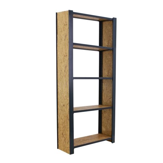 Etagère légère sans vis OFFICLICK 5/300 WOOD 800 ANTRACI/OSB + PLAQUES 2100 ANTRACITE/OSB 2100x800x300 - SIMONRACK