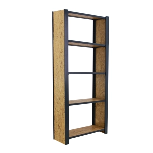 Etagère légère sans vis OFFICLICK 5/300 WOOD 800 ANTRACI/OSB + PLAQUES 2100 ANTRACITE/OSB 2100x800x300 - SIMONRACK